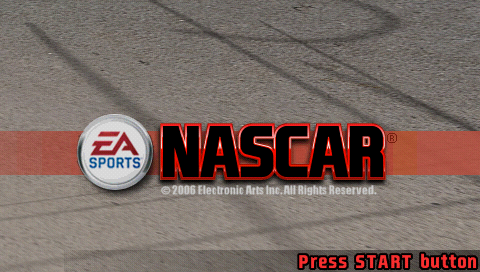 NASCAR title screen for PSP